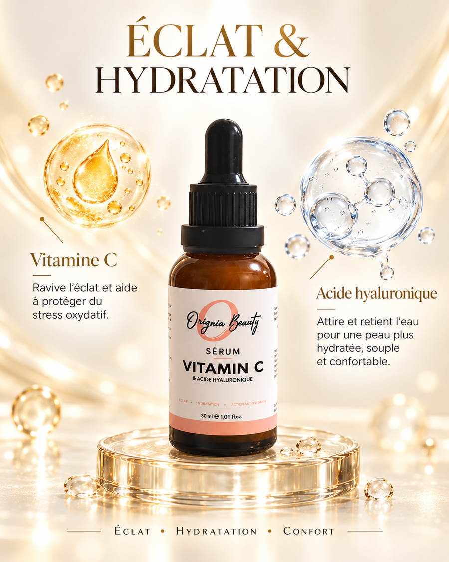 Sérum vitamine C et acide hyaluronique